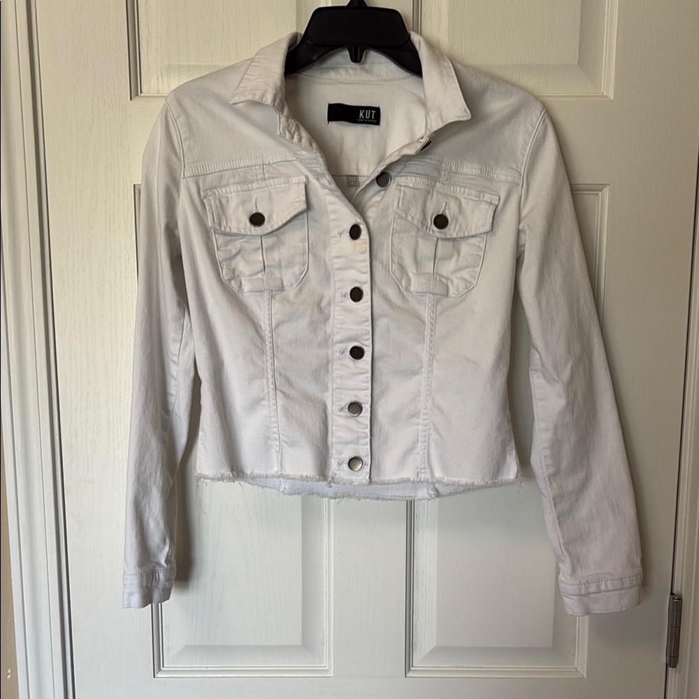 Kut from the Kloth Kara White Denim Jacket